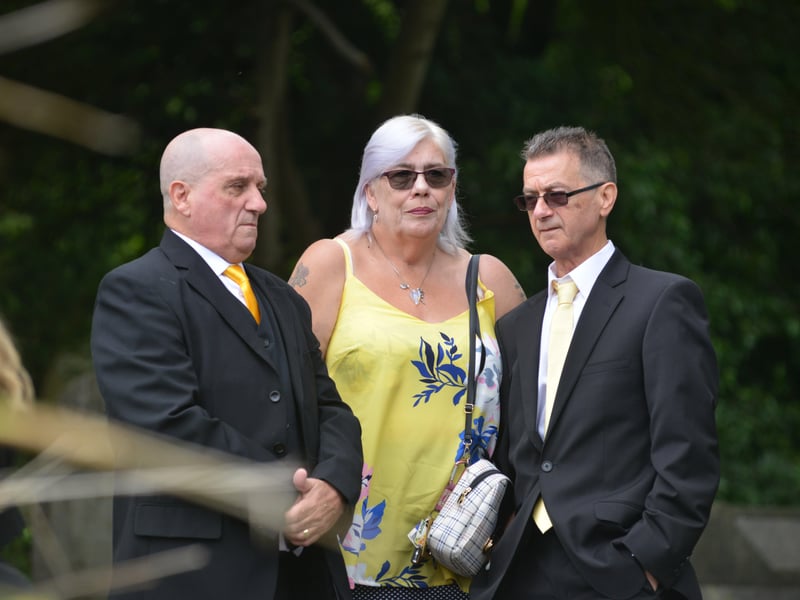 The funeral of Cheryl Brookes at Hastings Crematorium on Aug 12 2021. SUS-211208-125041001