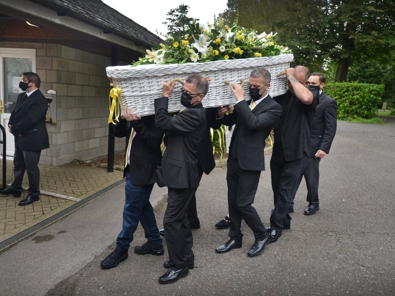 The funeral of Cheryl Brookes at Hastings Crematorium on Aug 12 2021. SUS-211208-125159001