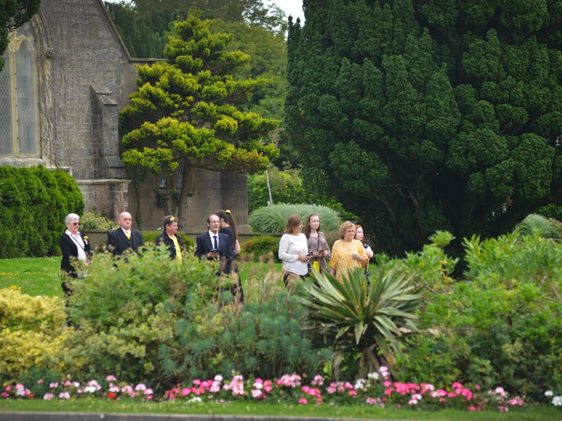 The funeral of Cheryl Brookes at Hastings Crematorium on Aug 12 2021. SUS-211208-124717001