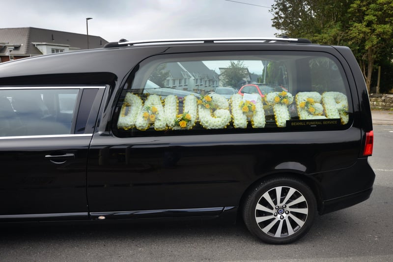 The funeral of Cheryl Brookes at Hastings Crematorium on Aug 12 2021. SUS-211208-124614001