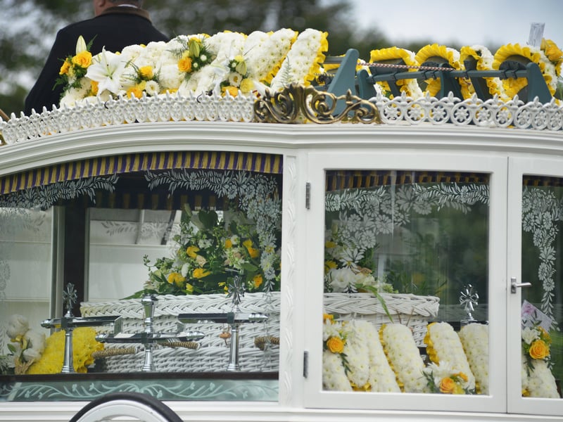 The funeral of Cheryl Brookes at Hastings Crematorium on Aug 12 2021. SUS-211208-124914001
