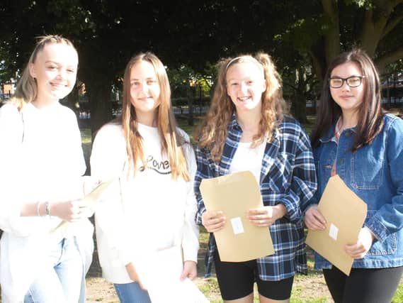 GCSE results day at Queen Elizabeth Grammar in Alford.