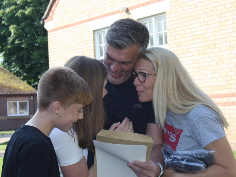 GCSE results day at Queen Elizabeth Grammar in Alford.