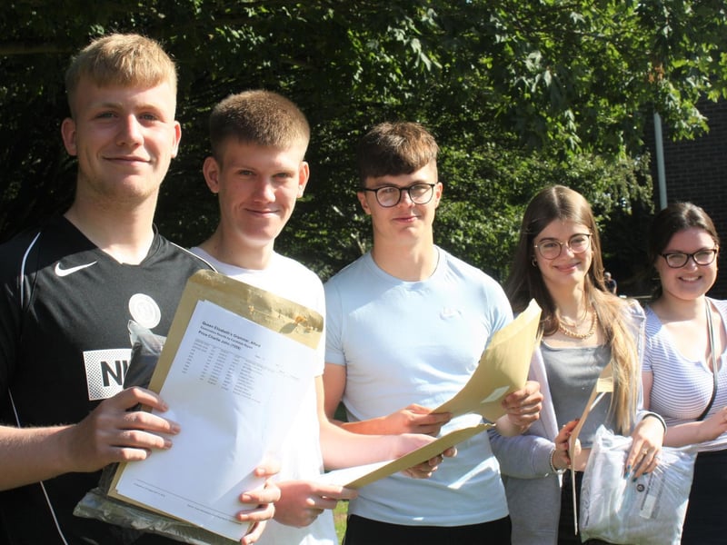 GCSE results day at Queen Elizabeth Grammar in Alford.