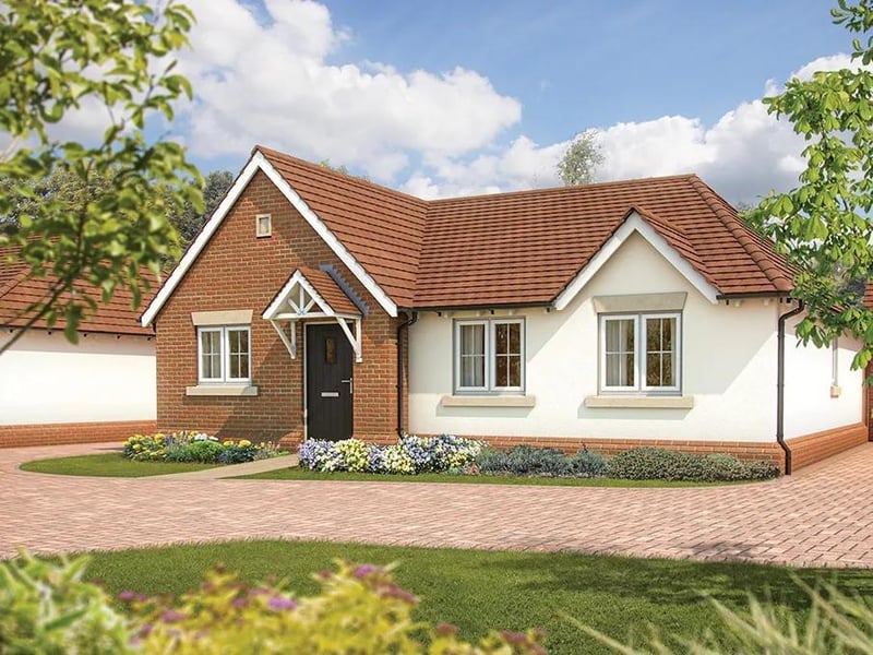 This three bed bungalow The Burlow at Horebeech Lane in Horam, Heathfield is on the market priced £494,995