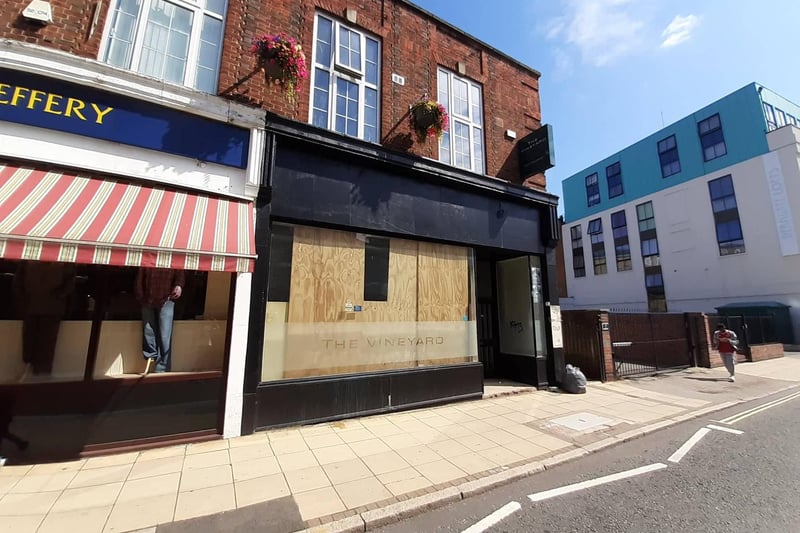 The Vineyard restaurant in Derngate has been boarded up for years.