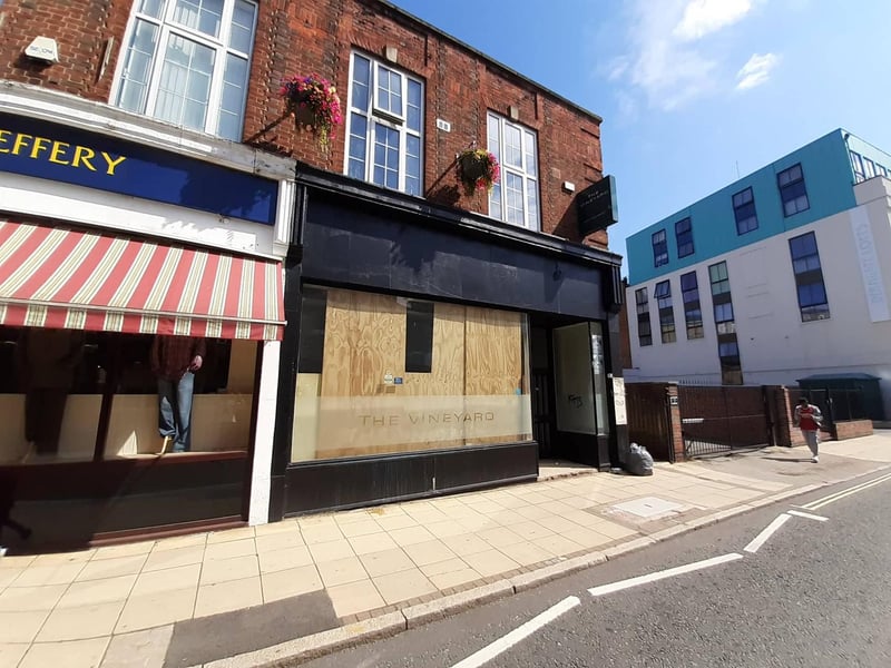 The Vineyard restaurant in Derngate has been boarded up for years.