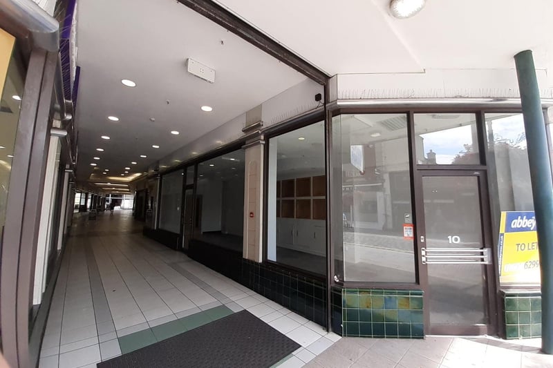 An empty unit in The Ridings Arcade.