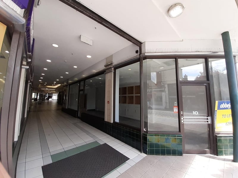 An empty unit in The Ridings Arcade.