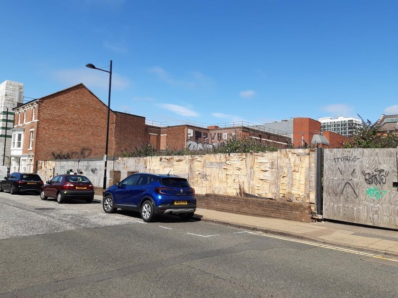The former St Giles' Street sexual health clinic site has been derelict for years. Plans have been approved to build a new four-storey building to include 60 flats and two restaurant and cafe units, but work is yet to start.