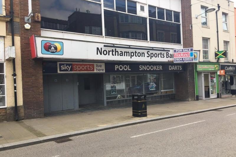 Northampton Sports Bar has been closed for over a year. The large unit in Gold Street now stands empty.