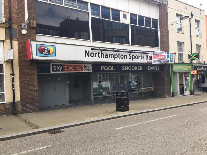 Northampton Sports Bar has been closed for over a year. The large unit in Gold Street now stands empty.
