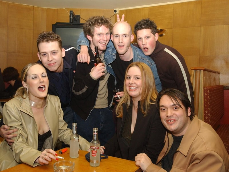 revellers at Peterborough's Westside Bar in 2002
