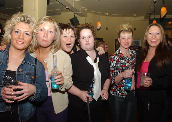revellers at Peterborough's Westside Bar in 2002