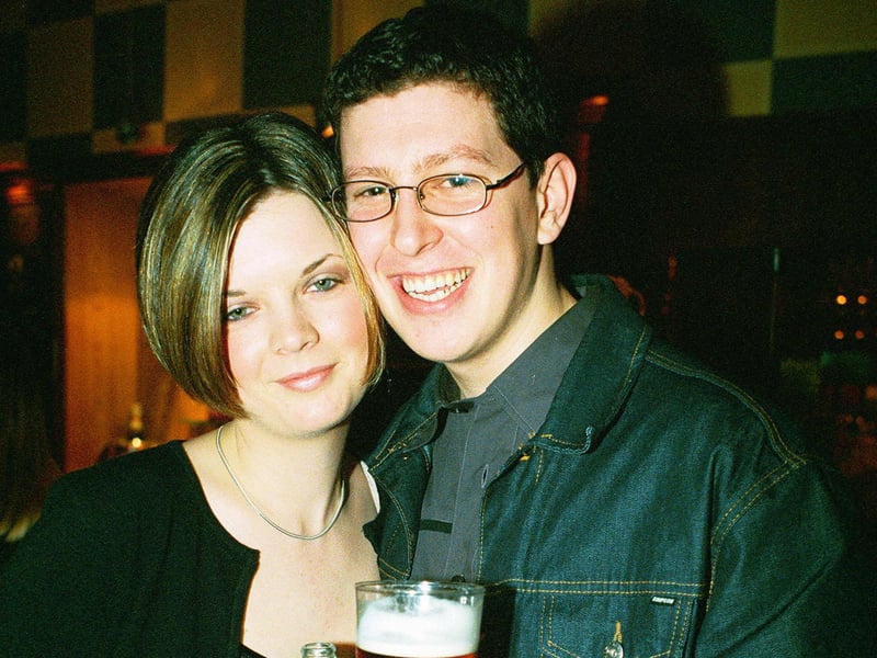 revellers at Peterborough's Westside Bar in 2002