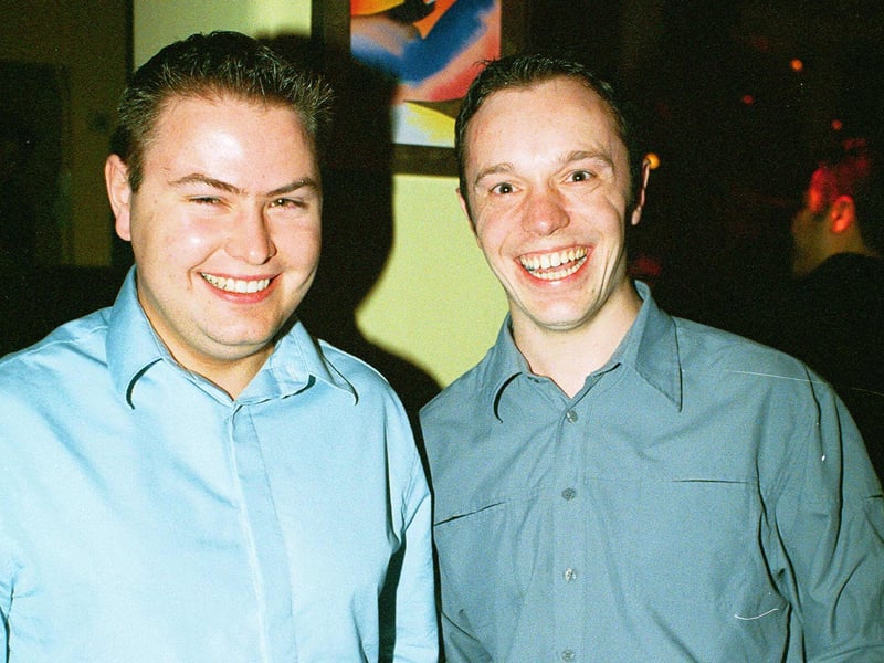 revellers at Peterborough's Westside Bar in 2002