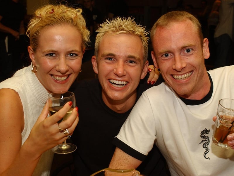 revellers at Peterborough's Westside Bar in 2002