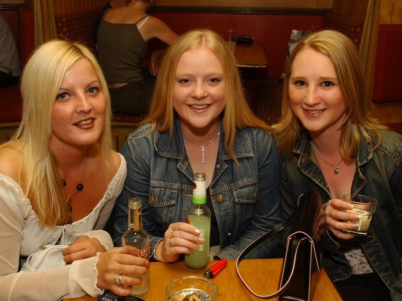 revellers at Peterborough's Westside Bar in 2002