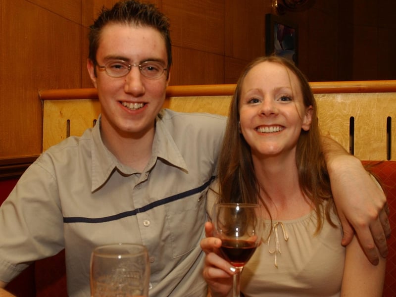 revellers at Peterborough's Westside Bar in 2002