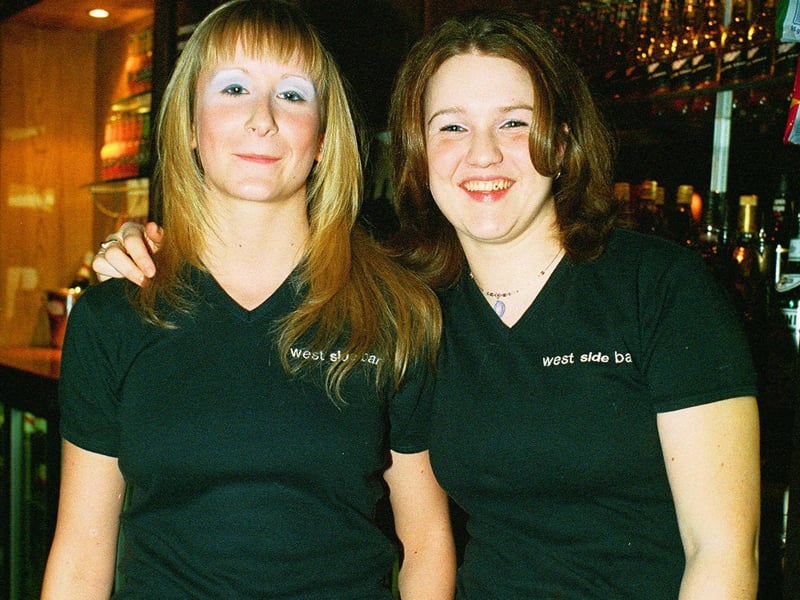 revellers at Peterborough's Westside Bar in 2002