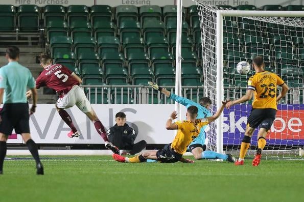 Continues to do the business at both ends of the pitch. Emphatic finish ultimately decided the contest, his third of the campaign, and gamely battled on through injury to lead another impressive defensive effort from the Cobblers... 8 CHRON STAR MAN