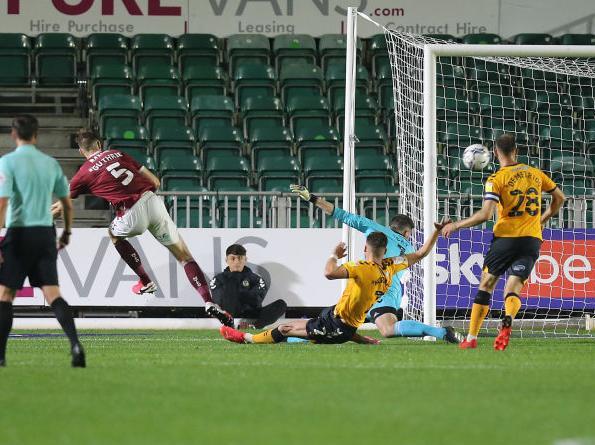 Continues to do the business at both ends of the pitch. Emphatic finish ultimately decided the contest, his third of the campaign, and gamely battled on through injury to lead another impressive defensive effort from the Cobblers... 8 CHRON STAR MAN