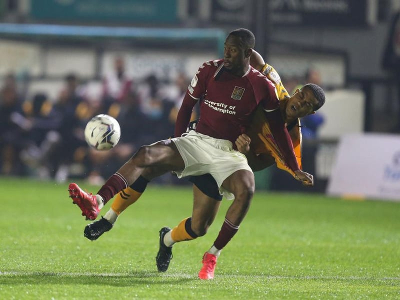 Held the ball up well in the first-half and involved in some good link play with those around him, but his wait for a first Cobblers goal goes on, brilliantly denied by Day with a close-range header here... 7