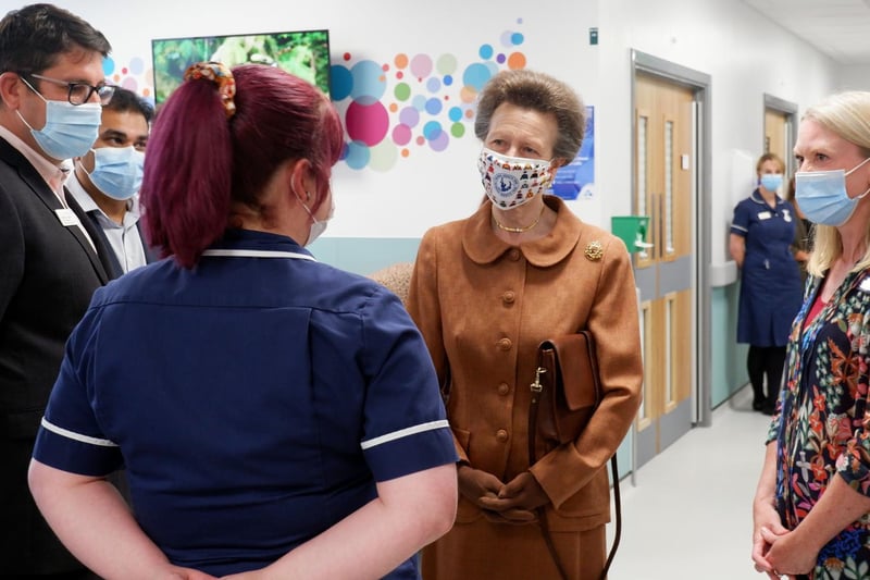 Her Royal Highness, Princess Anne's visit to Northampton General Hospital to open their new Pediatric Emergency Department on Tuesday, September 14 2021.