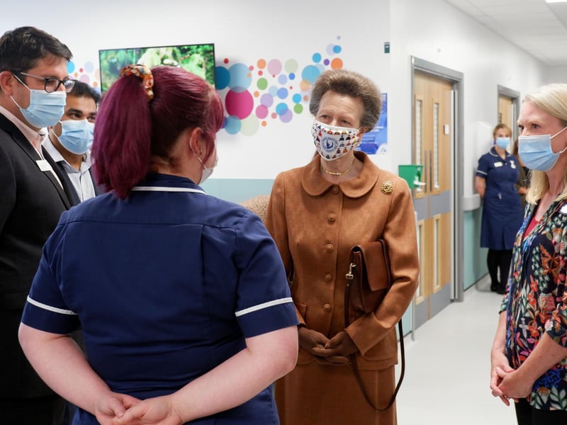 Her Royal Highness, Princess Anne's visit to Northampton General Hospital to open their new Pediatric Emergency Department on Tuesday, September 14 2021.