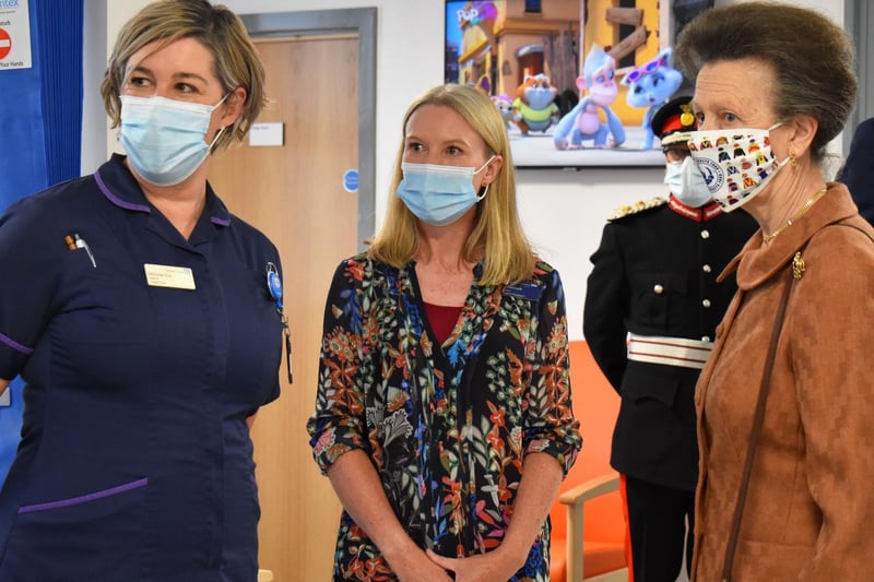 Her Royal Highness, Princess Anne's visit to Northampton General Hospital to open their new Pediatric Emergency Department on Tuesday, September 14 2021.