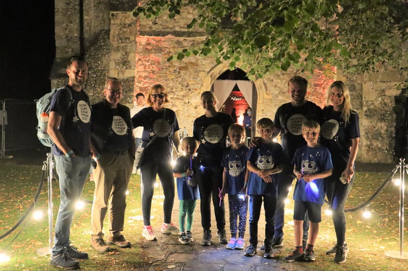 People taking part in St. Wilfrid's Moonlight Walk in Chichester