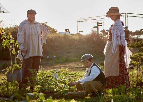 Actors in costume on the Community Garden at Tide Mills (Photo: Alex Franklin Photography)