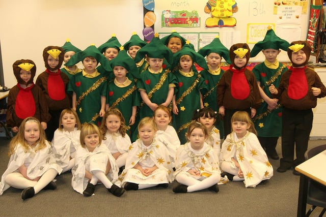 Children in Mrs Proctor's P1 class at Ballykelly Primary School who played in the 'The countdown to Christmas' in the the schools Christmas show. INLV5211-051KDR