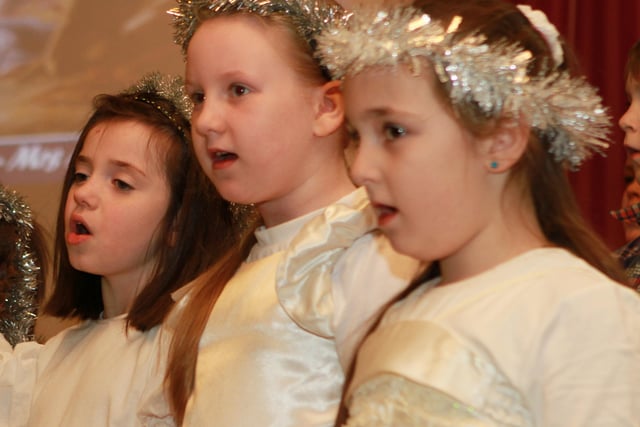 A few of the little angels performing in St Brigid's PS Nativity Play.  (2312JB10)