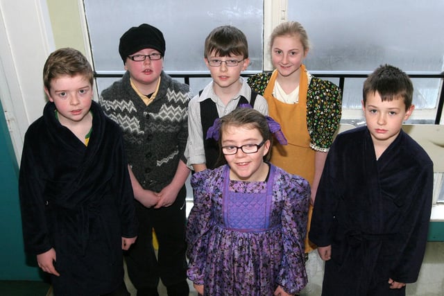 The traditional Christmas family characters in Ballykelly Primary School Christmas show. INLV5211-065KDR