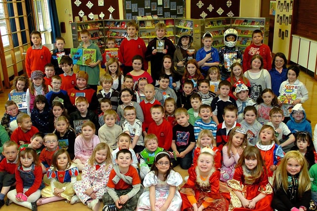 Pupils from Maghera Primary School who dressed up as their favourite book characters during the school's annual book fair in 2010.
