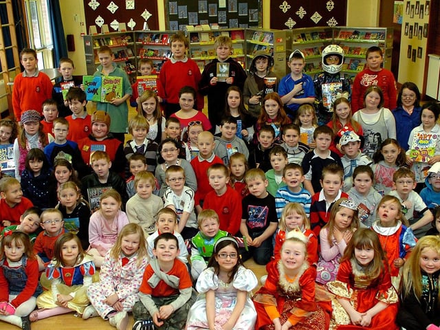 Pupils from Maghera Primary School who dressed up as their favourite book characters during the school's annual book fair in 2010.