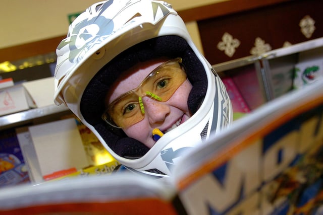 David enjoys his favourite book during Maghera Primary School's book fair in 2010.