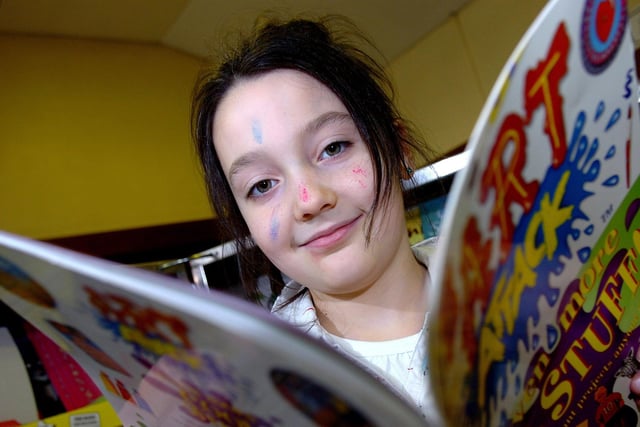 Maghera Primary School pupil Lisa with her favourite book during the school's book fair in 2010.