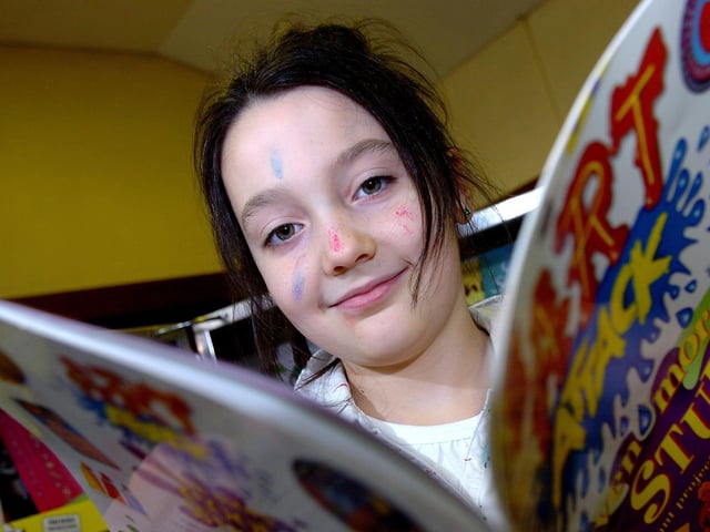 Maghera Primary School pupil Lisa with her favourite book during the school's book fair in 2010.