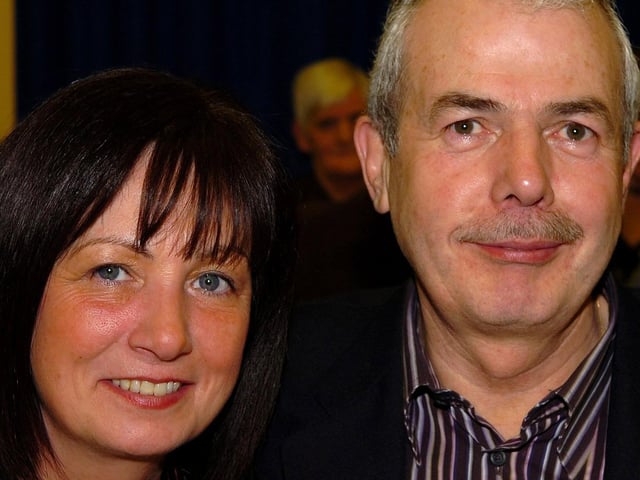 Smiling for the camera at the Ballyronan and District Vintage Vehicle Club annual dinner in 2007.