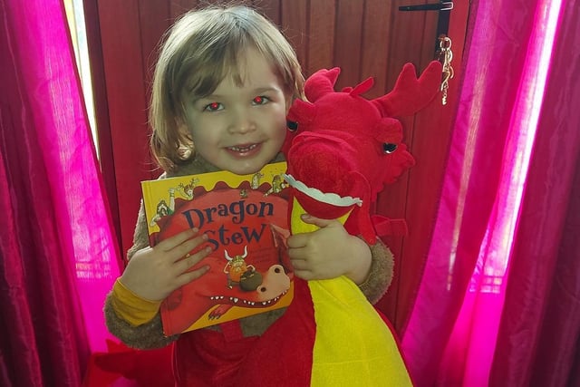 A little dragon ready for World Book Day
