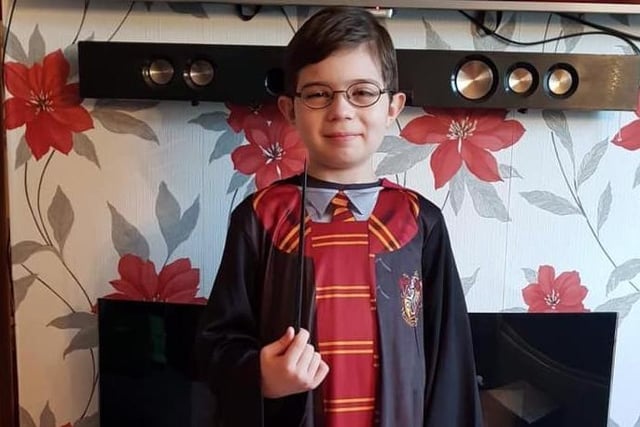 Zac all set for World Book Day dressed as Harry Potter