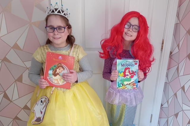 Belle and riel on World Book Day