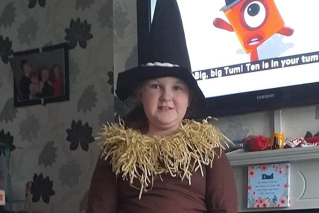 A scarecrow all set for World Book Day