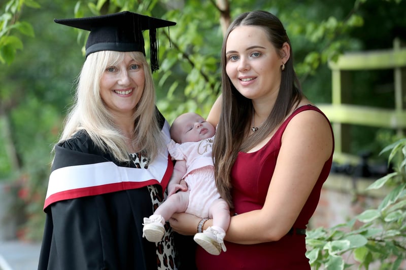Joanne White celebrated her City & Guilds Level 6 Professional Recognition Award with daughter Chelsea Hine and granddaughter Isla Hine