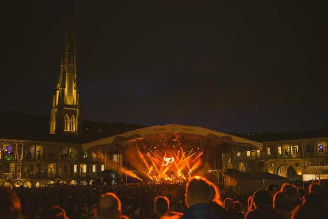 American rock band Pixies performing at The Piece Hall earlier this year.