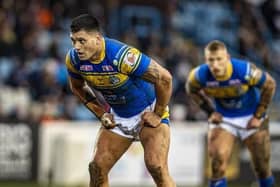 Zane Tetevano in action for Leeds Rhinos in 2022.  Picture by Tony Johnson.