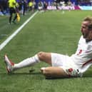 Harry Kane #9 of England celebrates scoring his team's second goal. Could the time of their next knockout game be changed. (Picture: Megan Briggs/Getty Images)