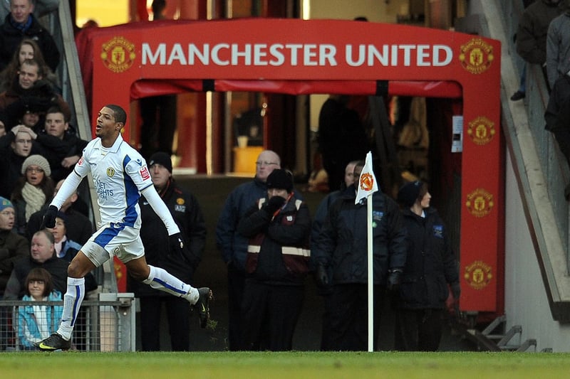 Jermaine Beckford has a special place in Leeds United supporters' hearts and minds for the goal he scored at Old Trafford in a famous FA Cup victory over the Whites' arch-rivals. He also pitched in with 85 goals in 151 appearances for the club - not bad. (Photo credit should read PAUL ELLIS/AFP via Getty Images)